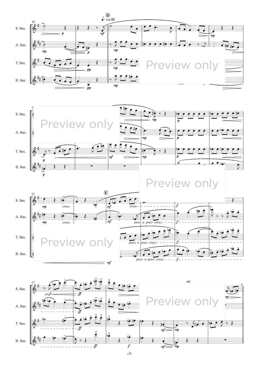 Andante and Capriccio - Saxophone Quartet Saxophone Quartet scores gallery preview page 4