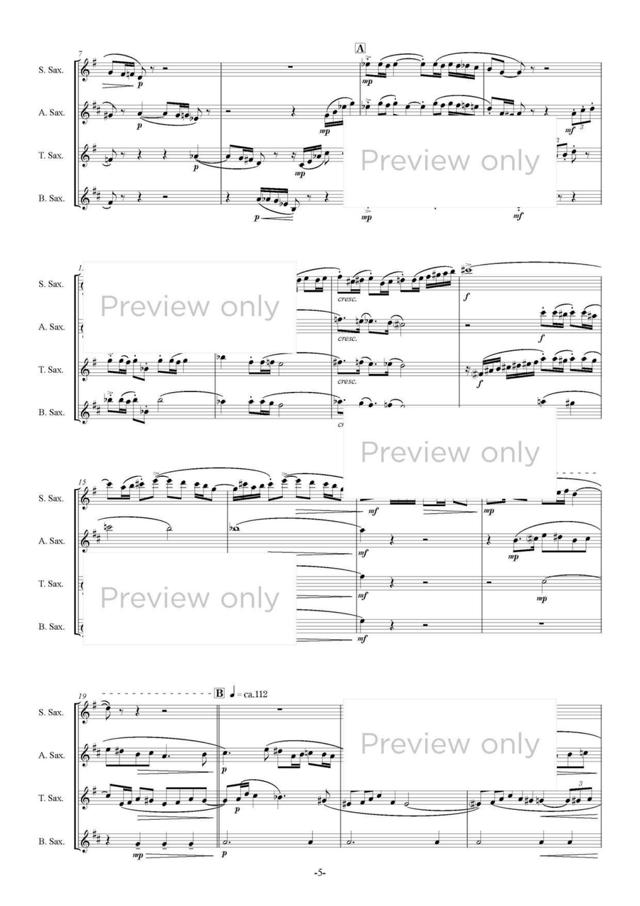Andante and Capriccio - Saxophone Quartet Saxophone Quartet scores gallery preview page 6