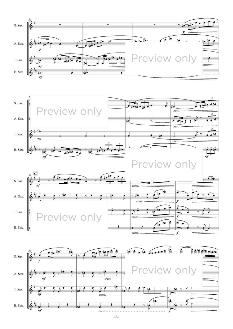 Andante and Capriccio - Saxophone Quartet Saxophone Quartet scores gallery preview page 7