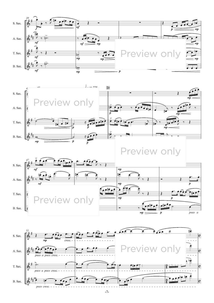 Andante and Capriccio - Saxophone Quartet Saxophone Quartet scores gallery preview page 8