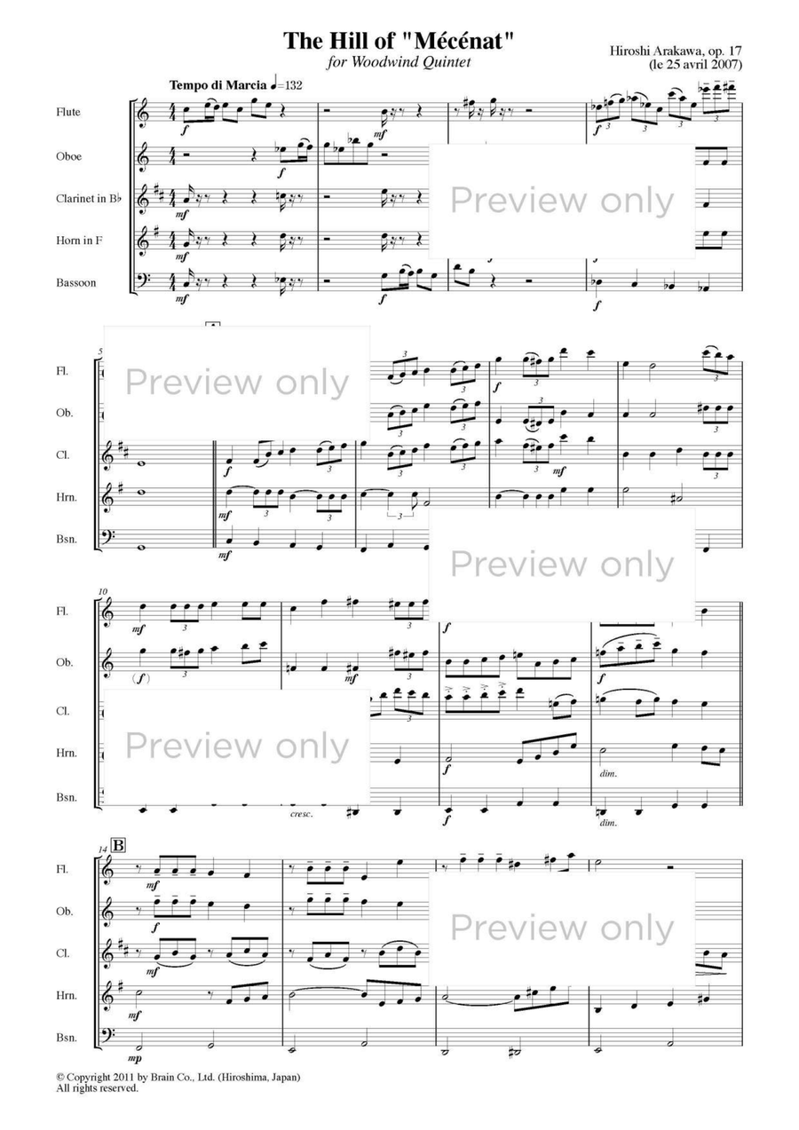 Hill of Mécénat - Woodwind Quintet Woodwind Quintet scores gallery preview page 2
