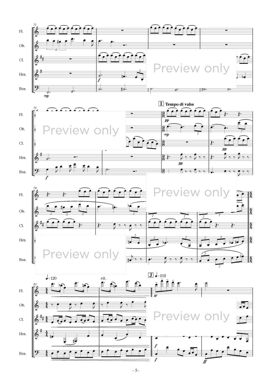 Hill of Mécénat - Woodwind Quintet Woodwind Quintet scores gallery preview page 6