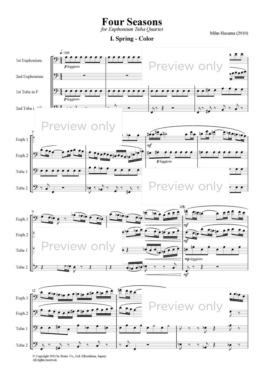 Four Seasons - Euphonium & Tuba Quartet Tuba Quartet scores gallery preview page 2
