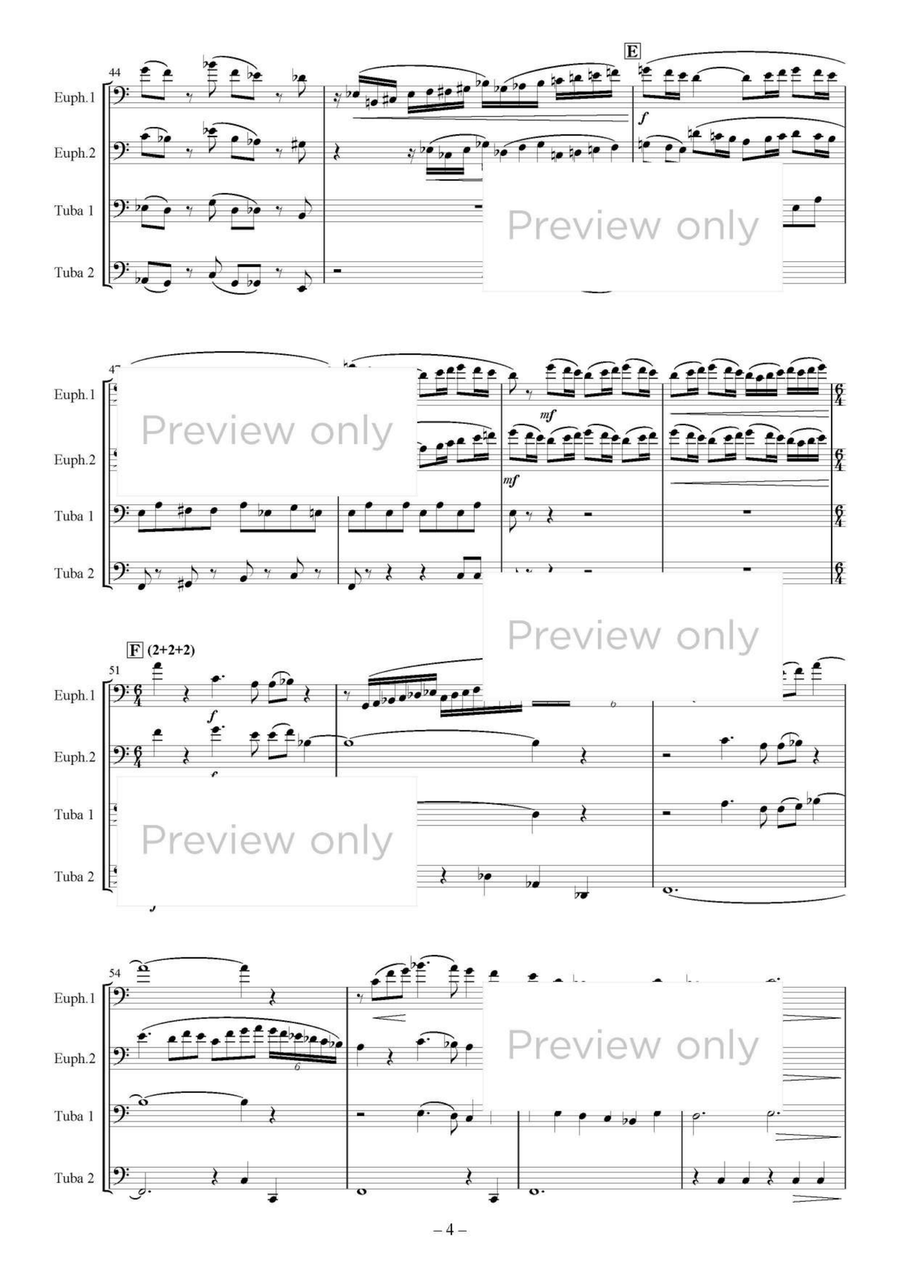 Four Seasons - Euphonium & Tuba Quartet Tuba Quartet scores gallery preview page 5
