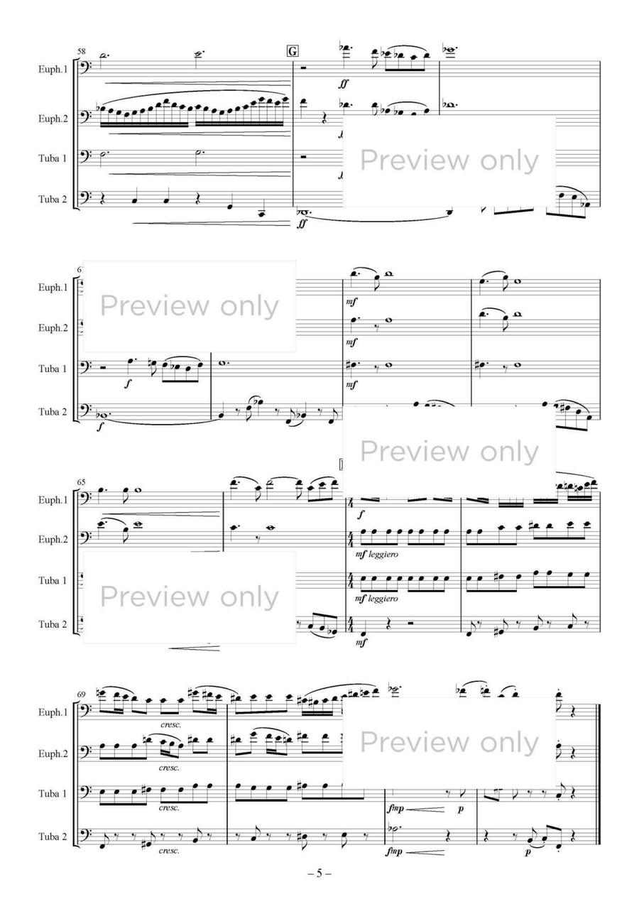 Four Seasons - Euphonium & Tuba Quartet Tuba Quartet scores gallery preview page 6