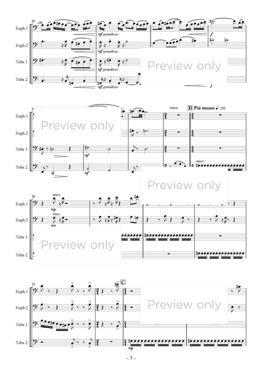 Four Seasons - Euphonium & Tuba Quartet Tuba Quartet scores gallery preview page 8