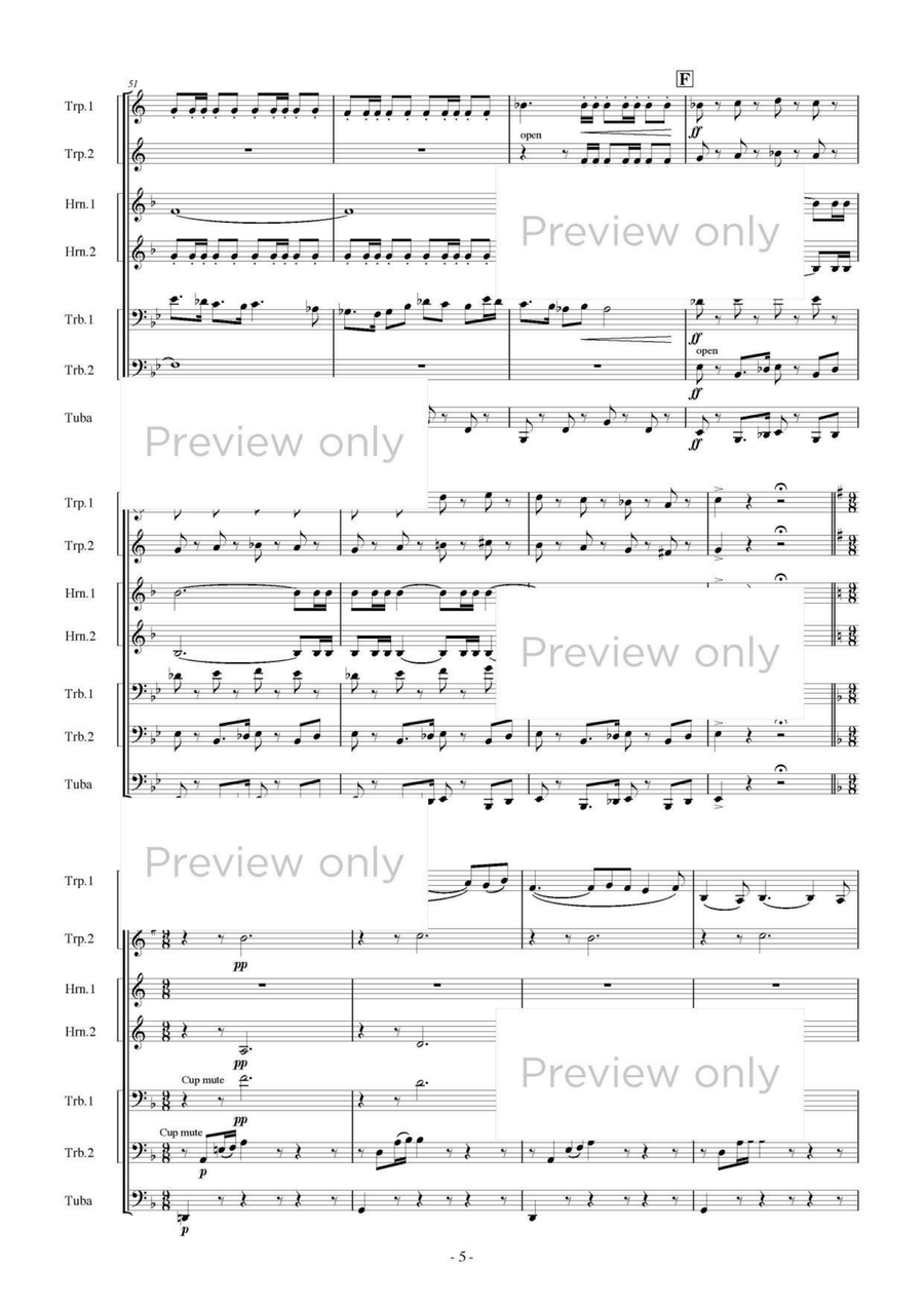 Music for Cyrano de Bergerac - Brass Septet Chamber Music scores gallery preview page 6