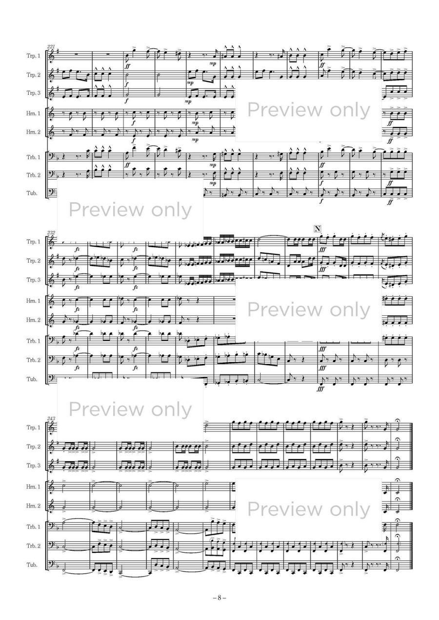 Die Fledermaus Fantasy - Brass Octet Horn scores gallery preview page 9