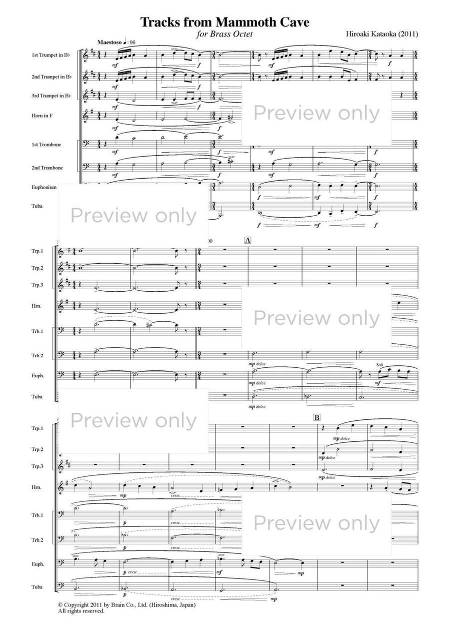 Tracks from Mammoth Cave - Brass Octet Euphonium scores gallery preview page 2