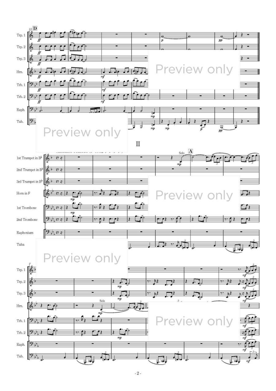 Three Scenes - Brass Octet Euphonium scores gallery preview page 3