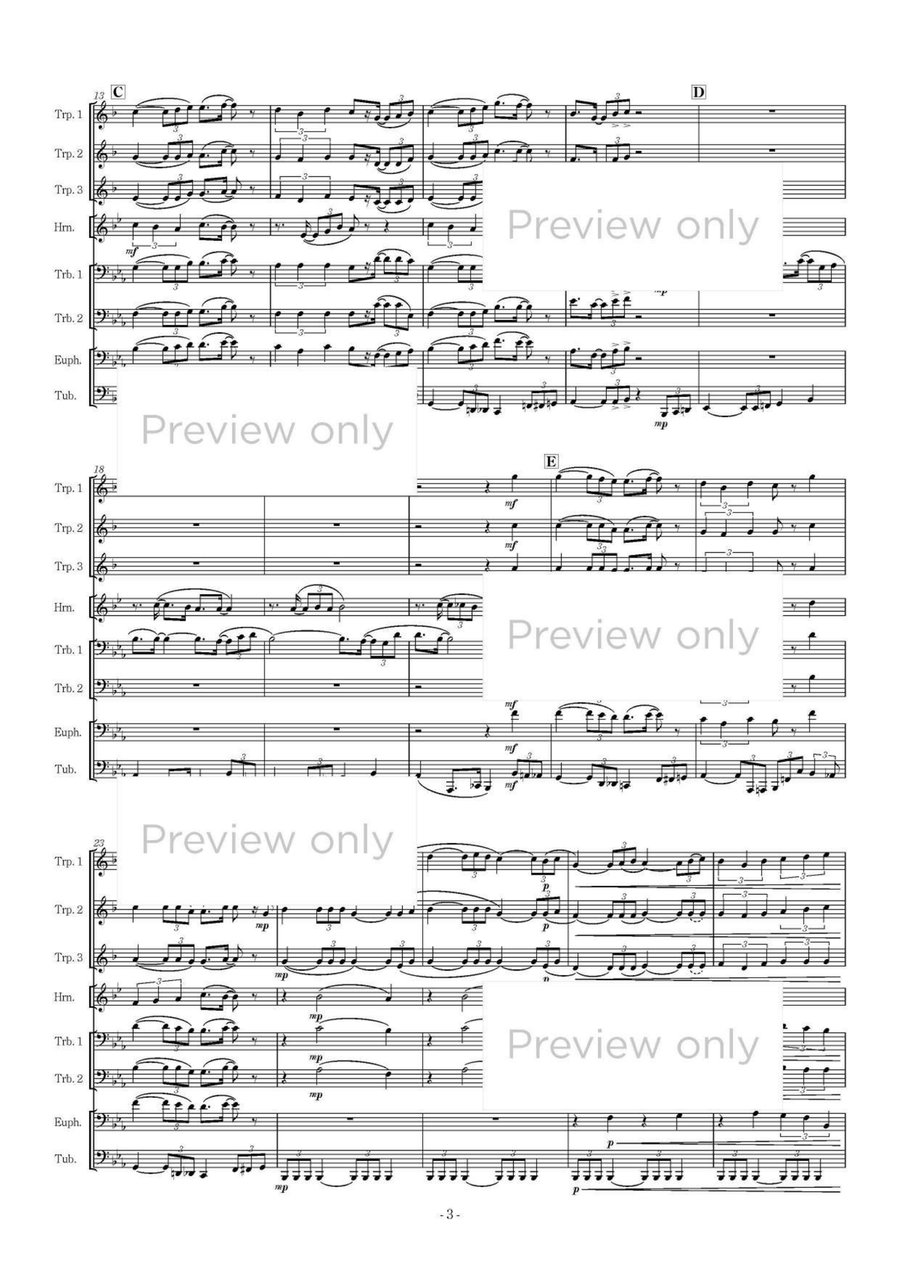 Three Scenes - Brass Octet Euphonium scores gallery preview page 4