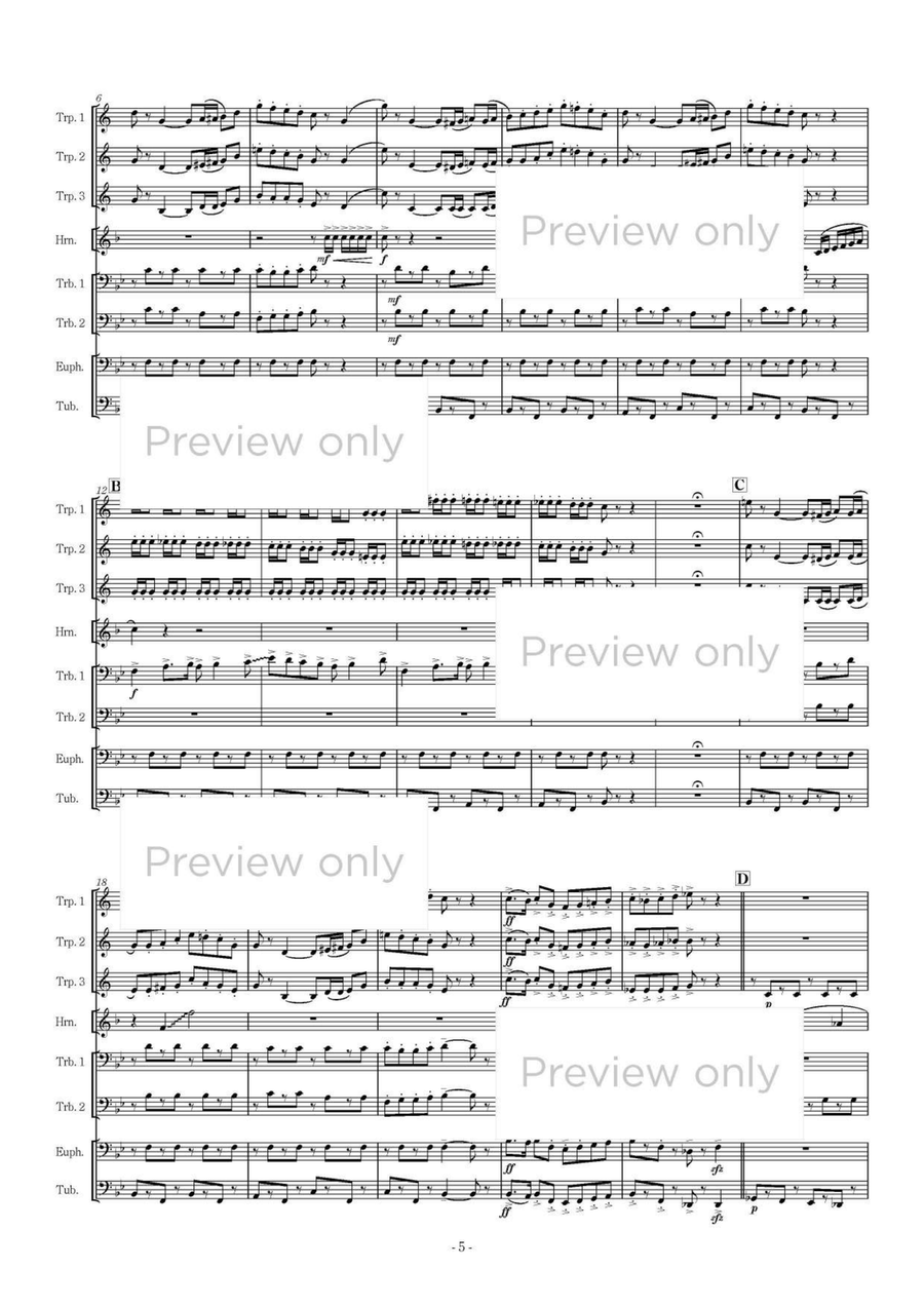 Three Scenes - Brass Octet Euphonium scores gallery preview page 6