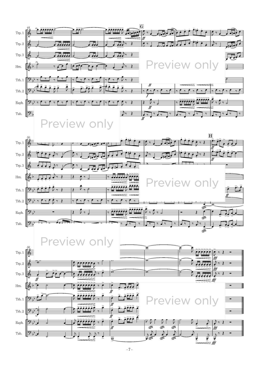 Three Scenes - Brass Octet Euphonium scores gallery preview page 8