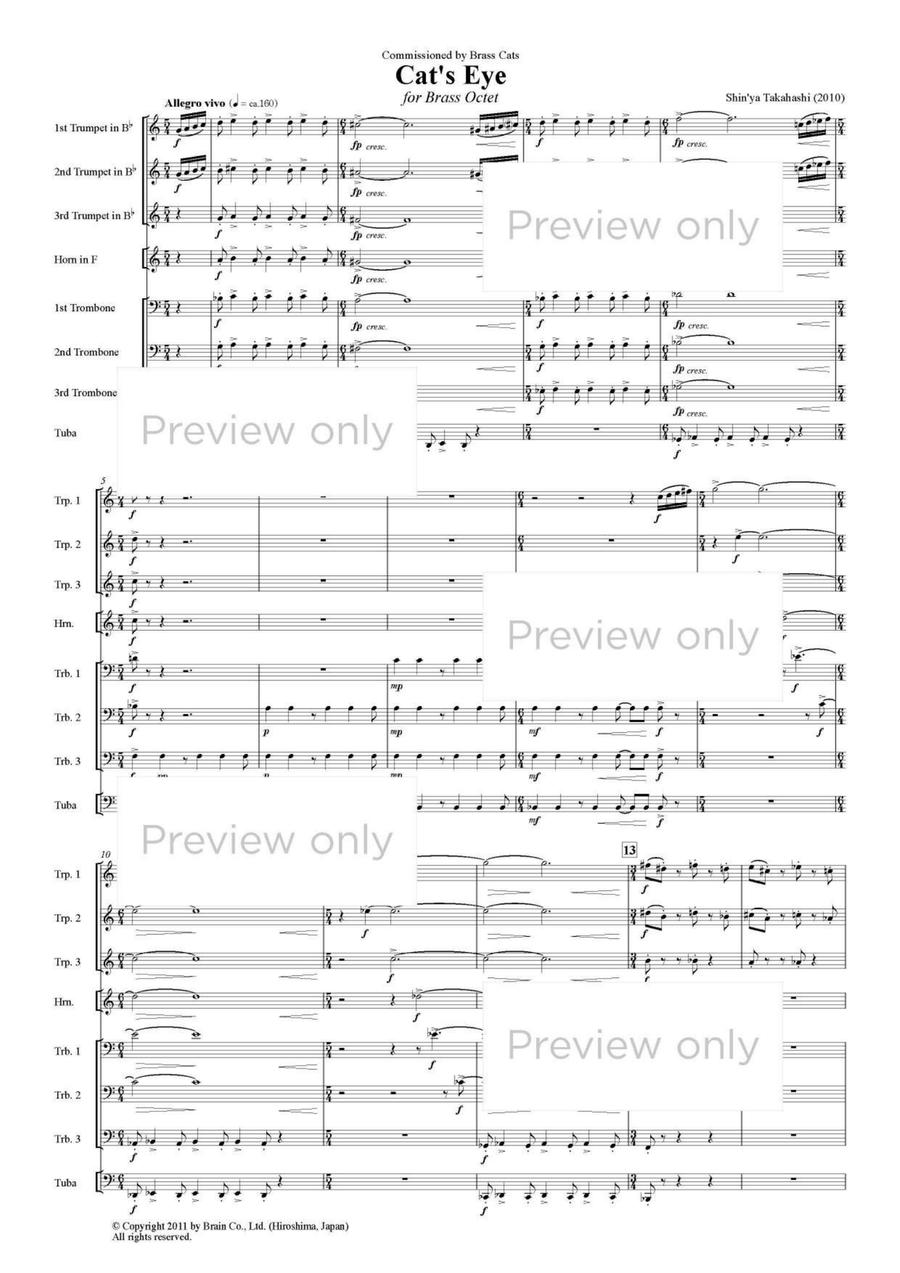 Cat's Eye - Brass Octet Cat's Eye - Brass Octet Horn scores gallery preview page 2