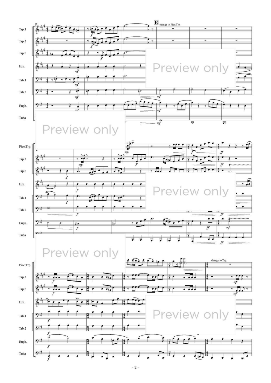 The Moon Traveler - Brass Octet Euphonium scores gallery preview page 3