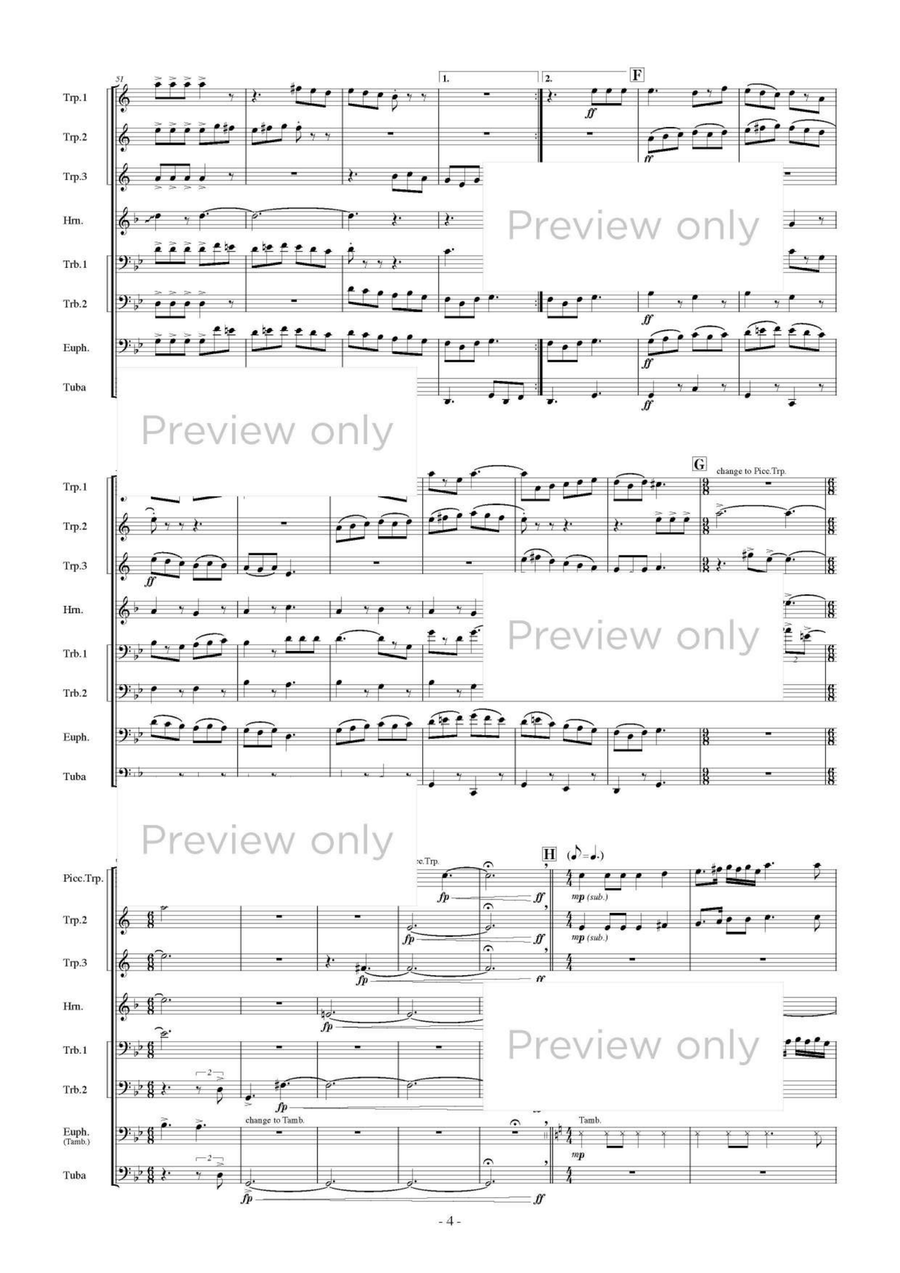 The Moon Traveler - Brass Octet Euphonium scores gallery preview page 5