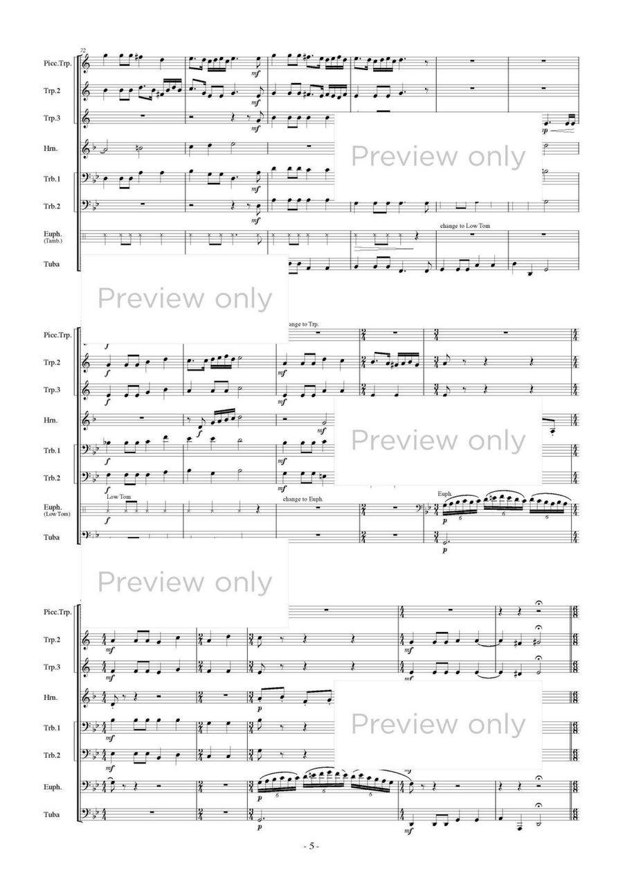 The Moon Traveler - Brass Octet Euphonium scores gallery preview page 6