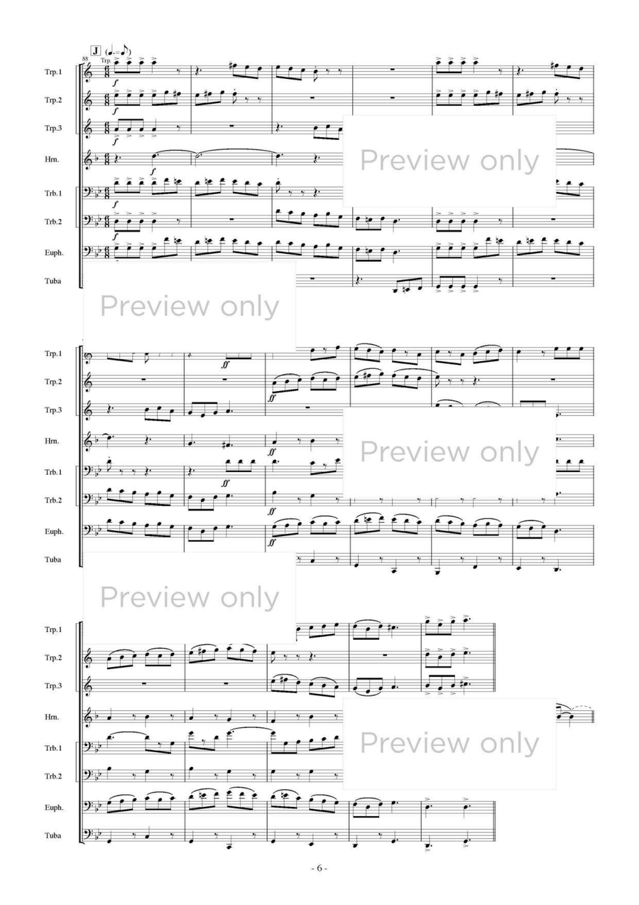 The Moon Traveler - Brass Octet Euphonium scores gallery preview page 7