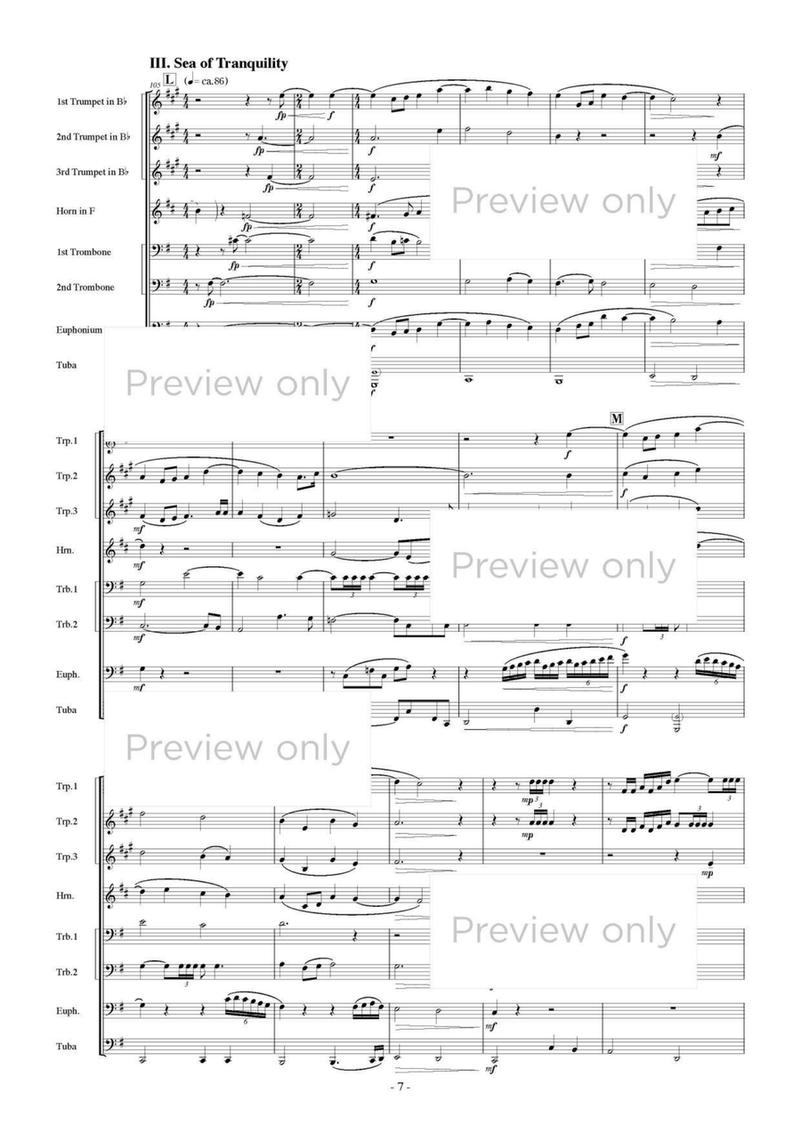 The Moon Traveler - Brass Octet Euphonium scores gallery preview page 8