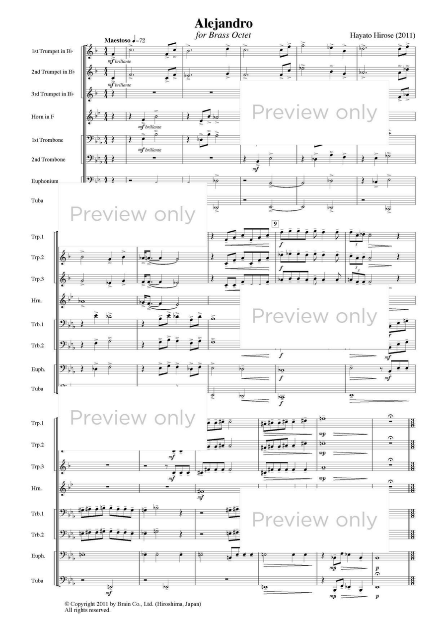 Alejandro - Brass Octet Alejandro - Brass Octet Euphonium scores gallery preview page 2
