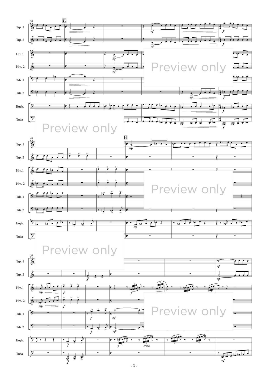 Chorale and Toccata - Brass Octet Euphonium scores gallery preview page 4