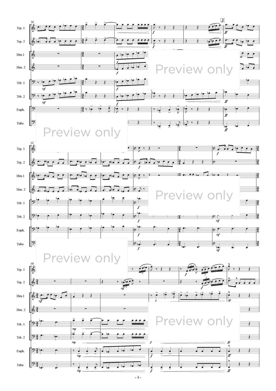 Chorale and Toccata - Brass Octet Euphonium scores gallery preview page 5