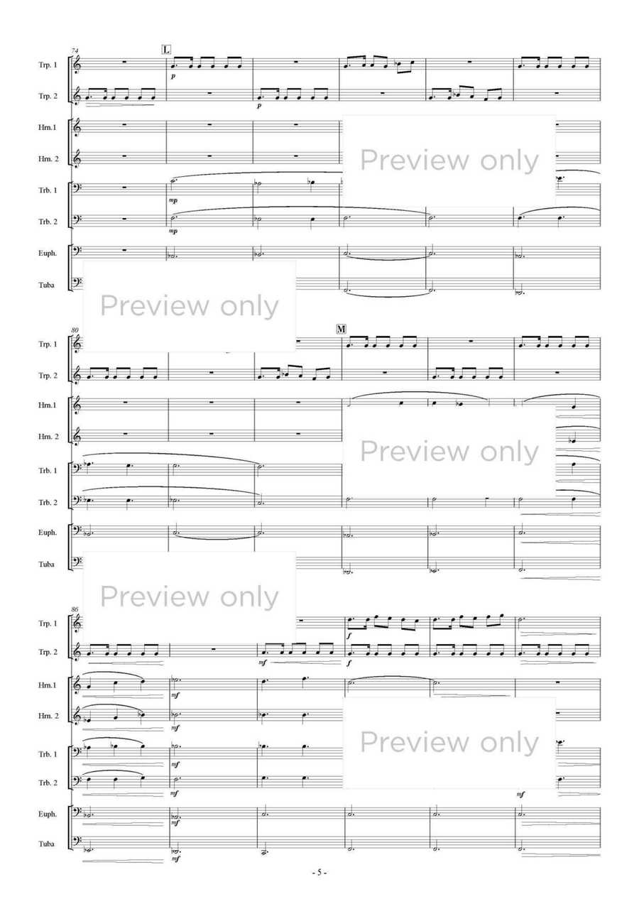 Chorale and Toccata - Brass Octet Euphonium scores gallery preview page 6