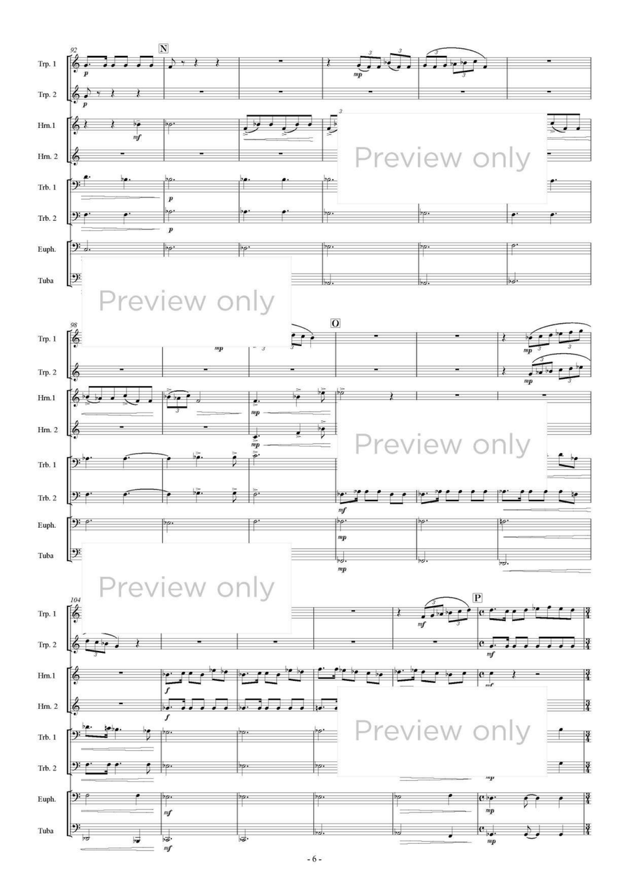 Chorale and Toccata - Brass Octet Euphonium scores gallery preview page 7