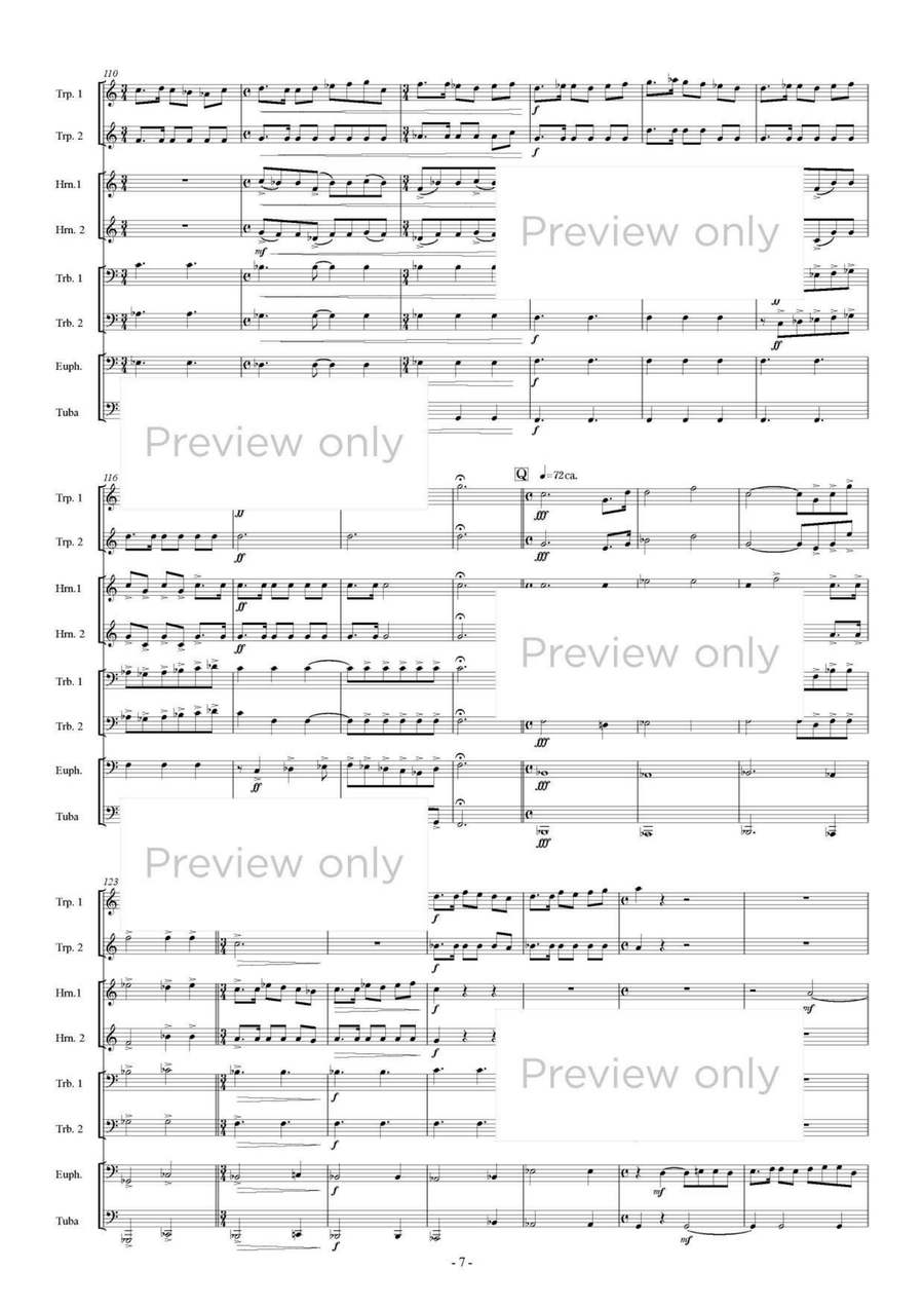 Chorale and Toccata - Brass Octet Euphonium scores gallery preview page 8