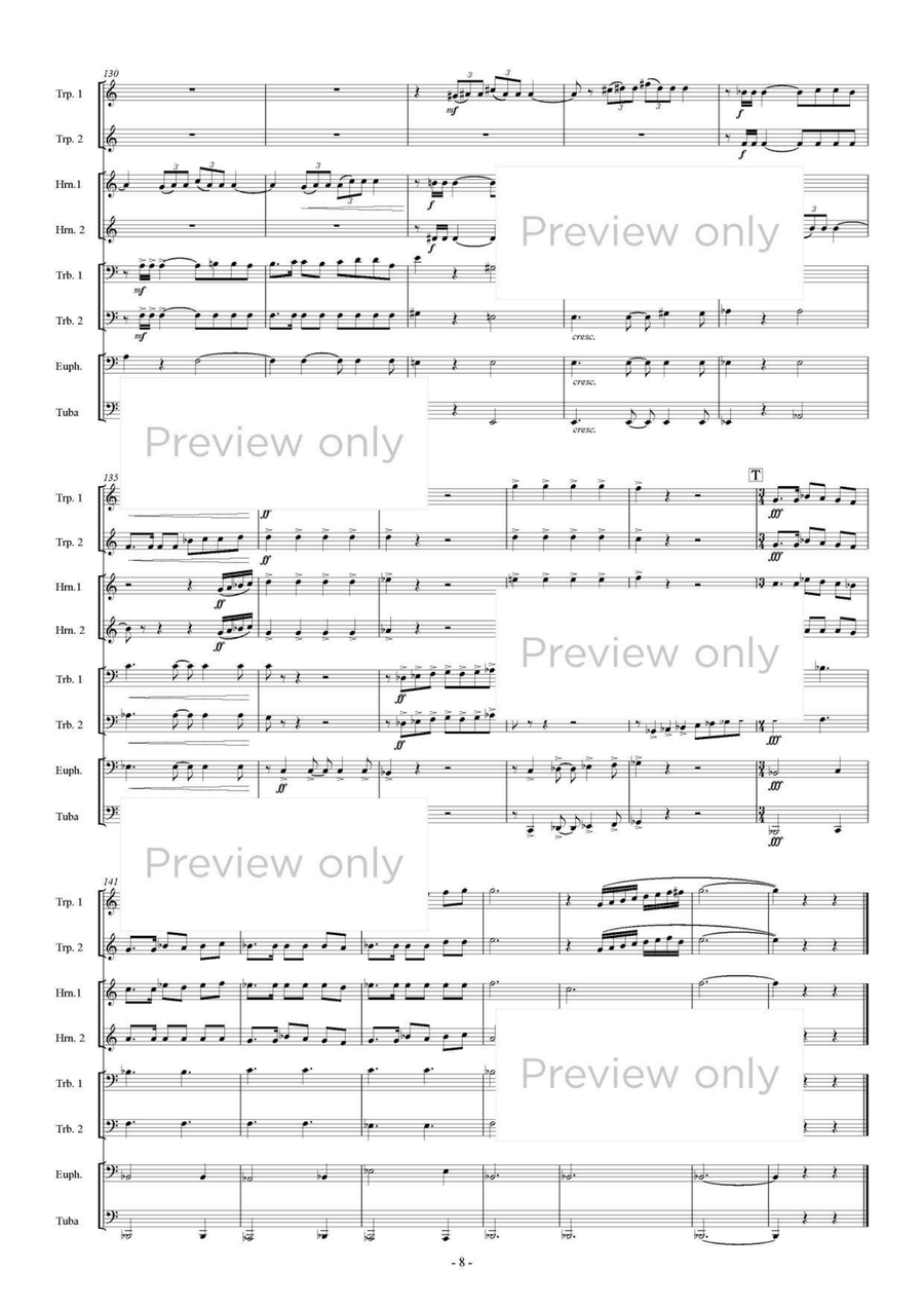 Chorale and Toccata - Brass Octet Euphonium scores gallery preview page 9