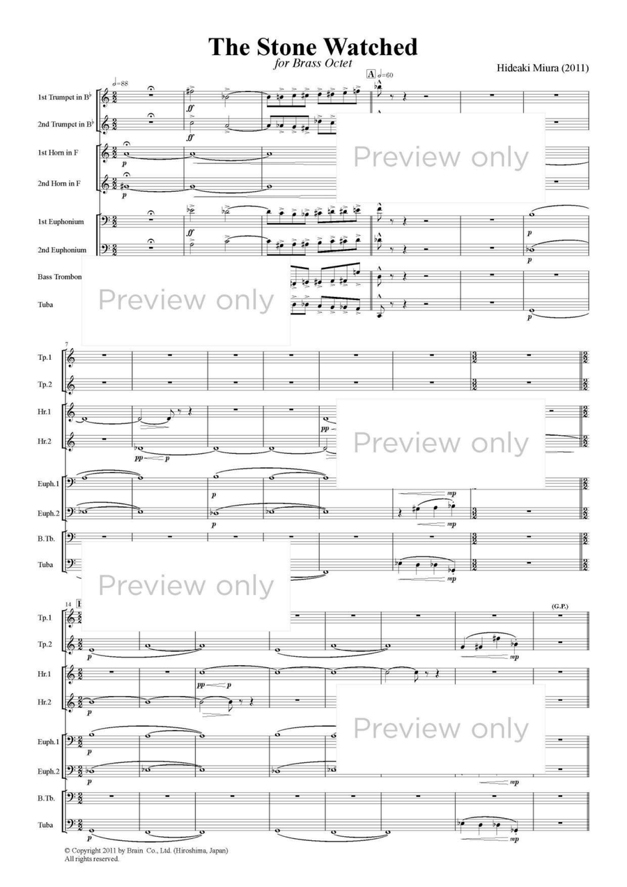 The Stone Watched - Brass Octet Euphonium scores gallery preview page 2