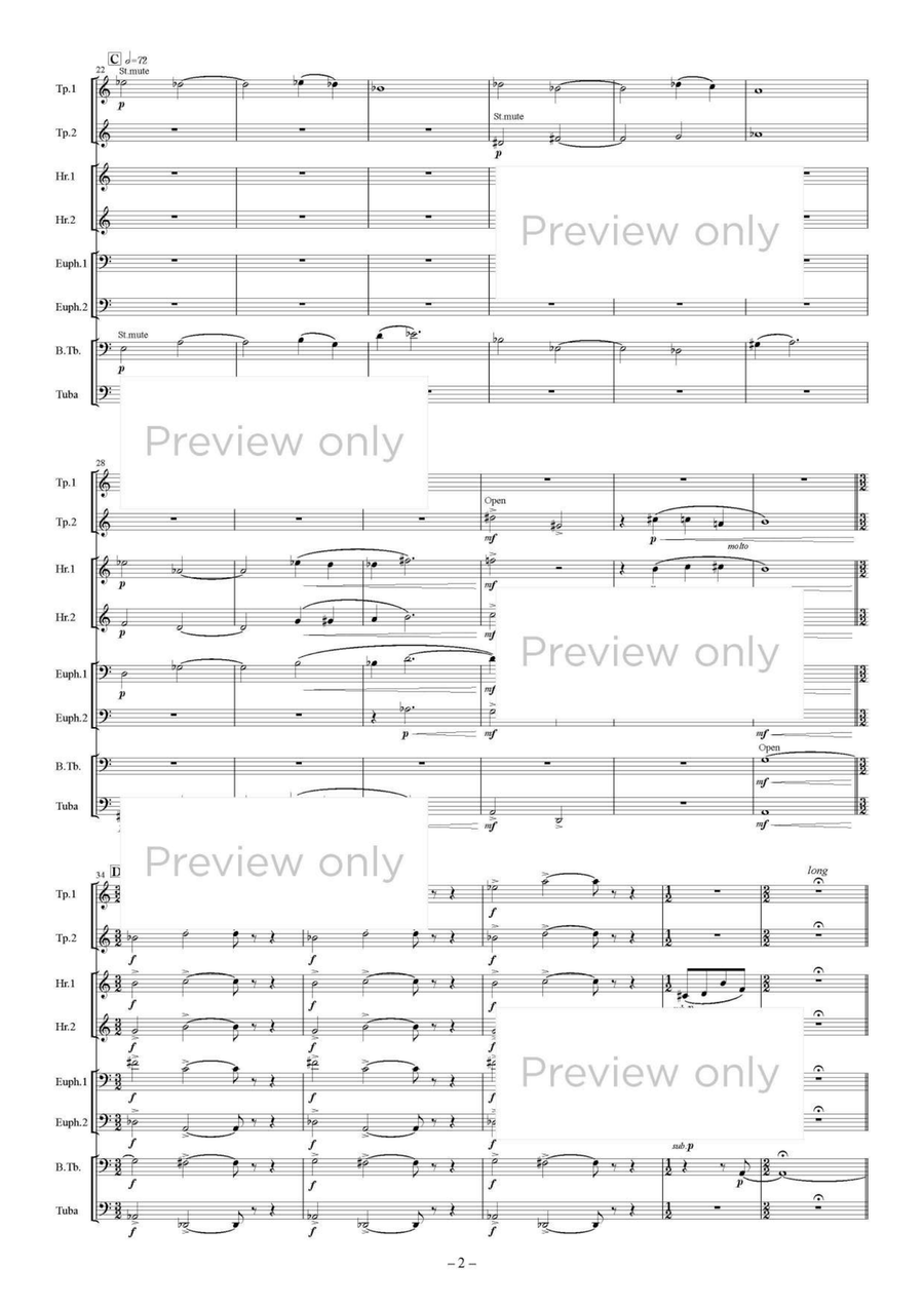 The Stone Watched - Brass Octet Euphonium scores gallery preview page 3
