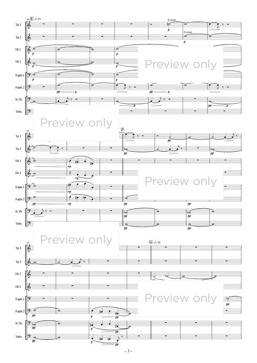 The Stone Watched - Brass Octet Euphonium scores gallery preview page 4