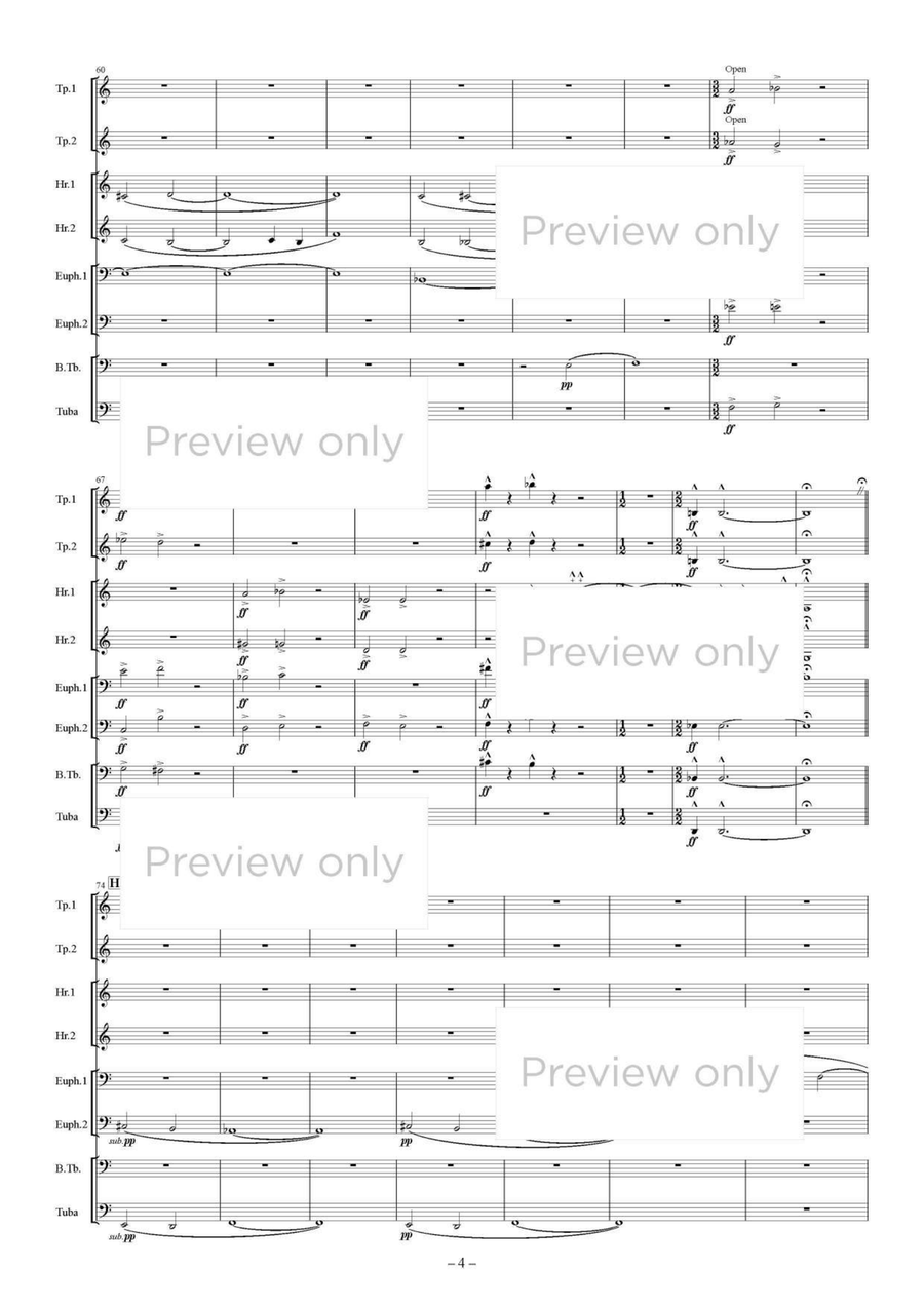 The Stone Watched - Brass Octet Euphonium scores gallery preview page 5