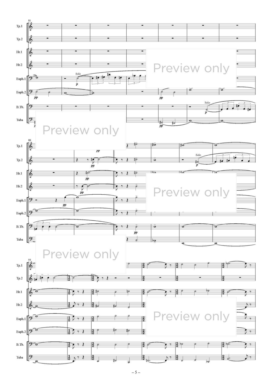 The Stone Watched - Brass Octet Euphonium scores gallery preview page 6