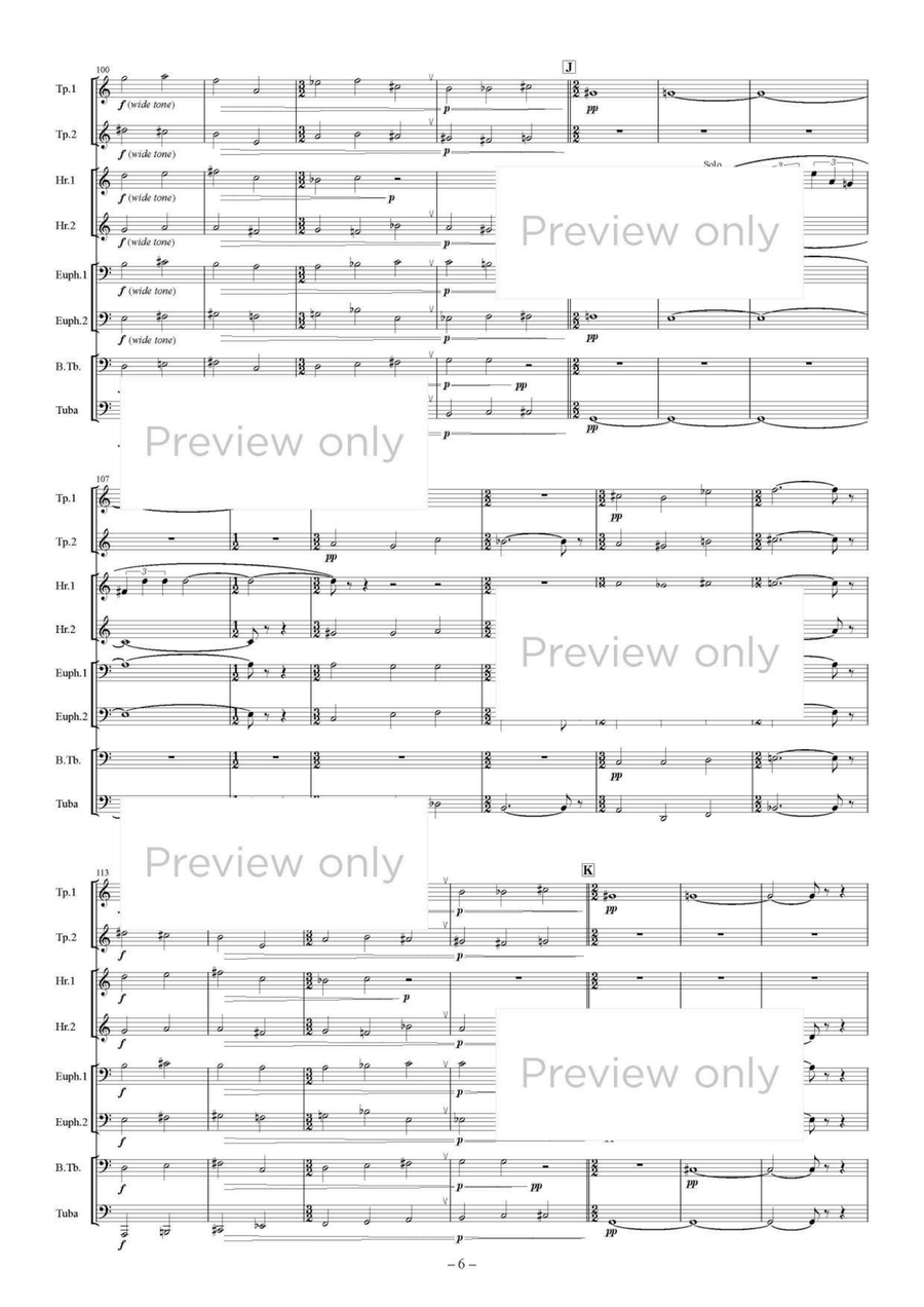 The Stone Watched - Brass Octet Euphonium scores gallery preview page 7