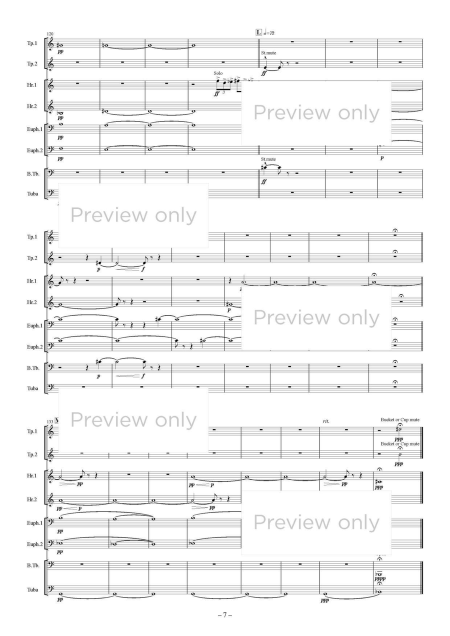 The Stone Watched - Brass Octet Euphonium scores gallery preview page 8