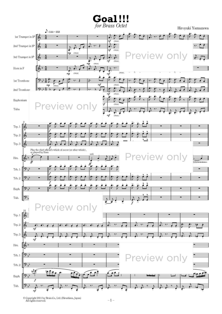 Goal!!! - Brass Octet Goal!!! - Brass Octet Euphonium scores gallery preview page 2