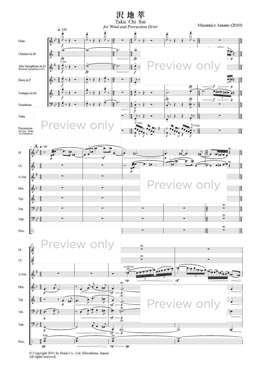 Taku Chi Sui - Wind & Percussion Octet Chamber Music scores gallery preview page 2