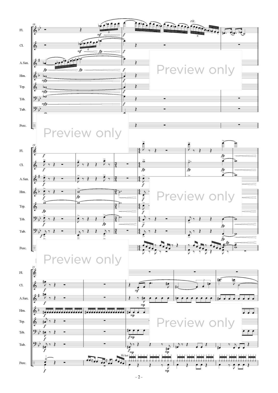Taku Chi Sui - Wind & Percussion Octet Chamber Music scores gallery preview page 3