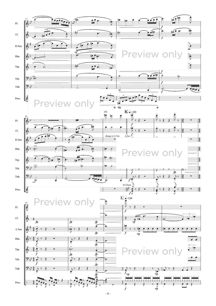 Taku Chi Sui - Wind & Percussion Octet Chamber Music scores gallery preview page 7