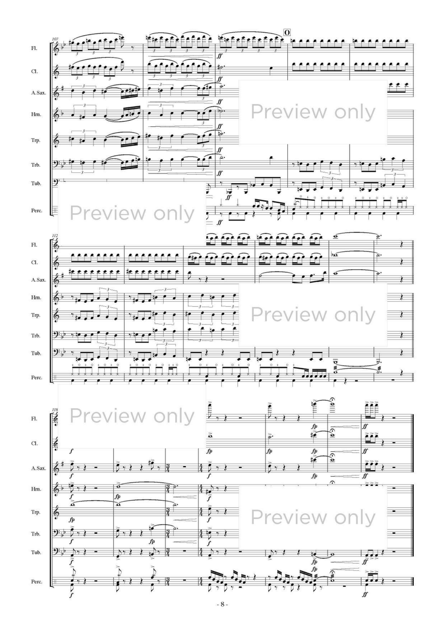 Taku Chi Sui - Wind & Percussion Octet Chamber Music scores gallery preview page 9