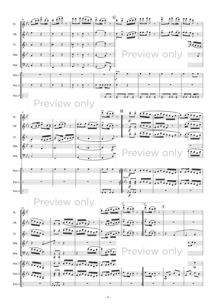 Village of Star Prayer - Woodwind & Percussion Octet Chamber Music scores gallery preview page 4