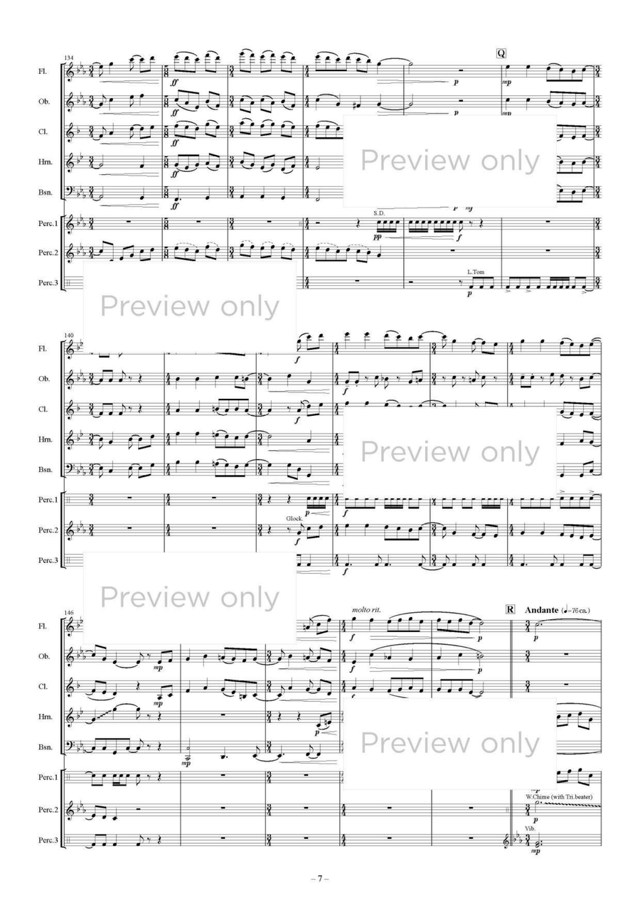 Village of Star Prayer - Woodwind & Percussion Octet Chamber Music scores gallery preview page 8