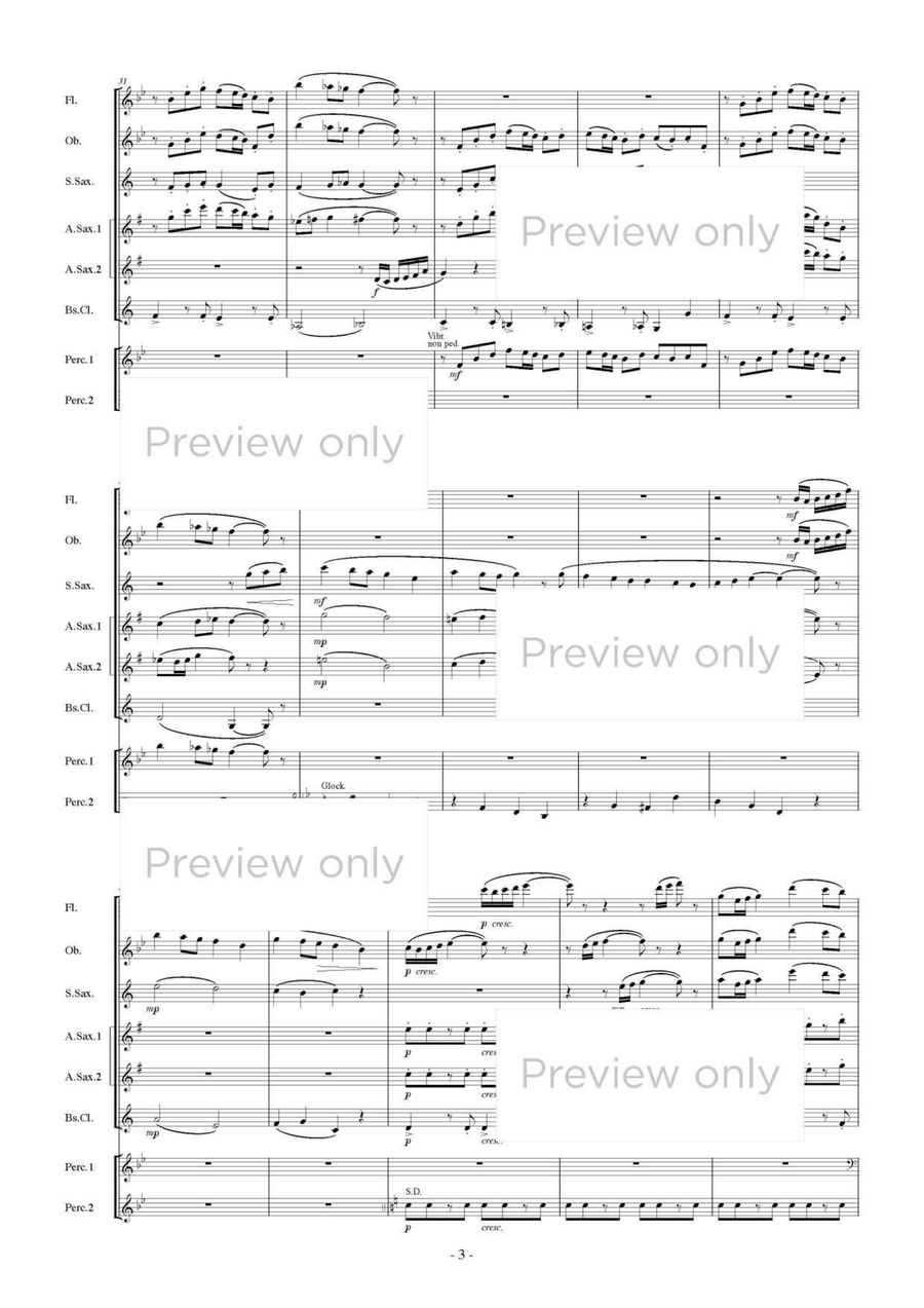 Heroes of the Forest - Woodwind & Percussion Octet Chamber Music scores gallery preview page 4