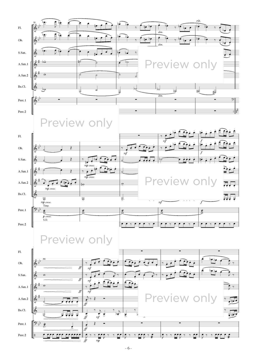 Heroes of the Forest - Woodwind & Percussion Octet Chamber Music scores gallery preview page 7