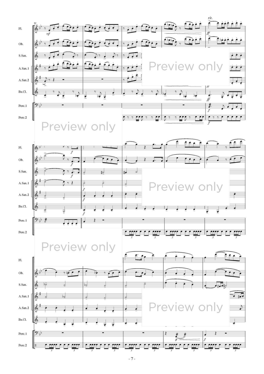 Heroes of the Forest - Woodwind & Percussion Octet Chamber Music scores gallery preview page 8