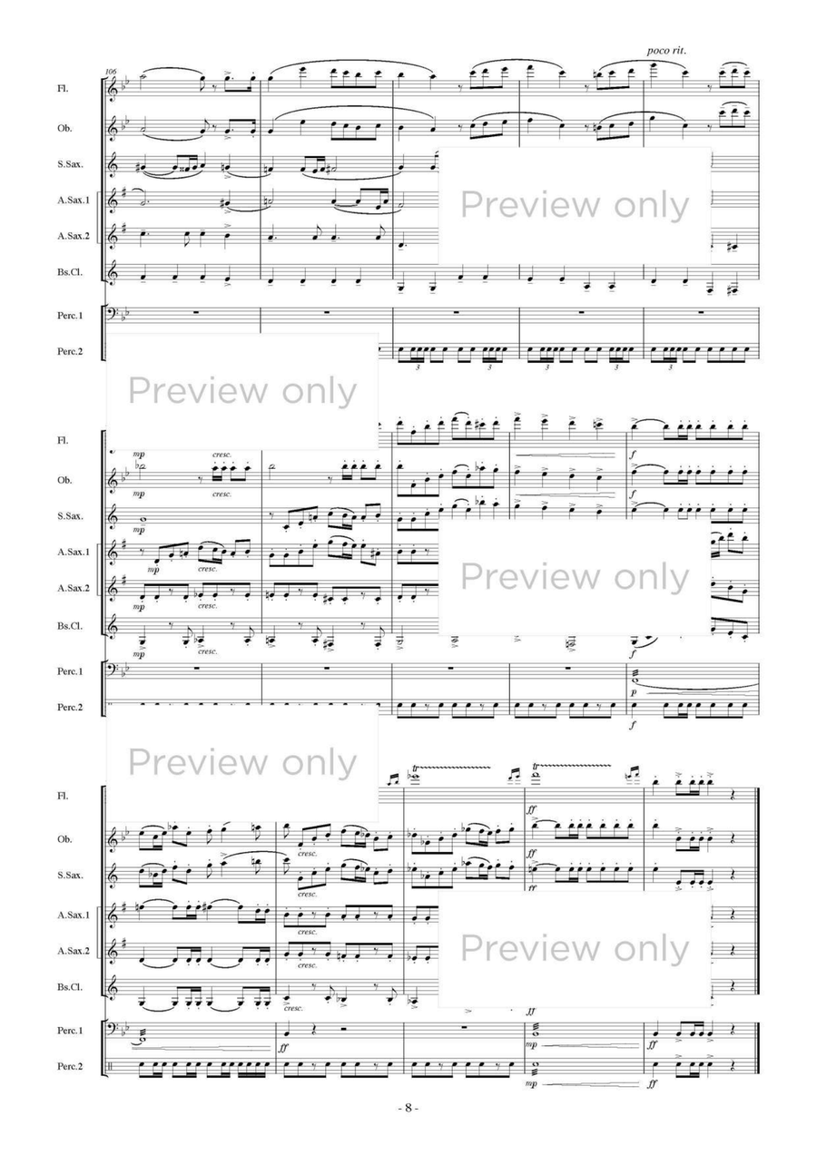 Heroes of the Forest - Woodwind & Percussion Octet Chamber Music scores gallery preview page 9