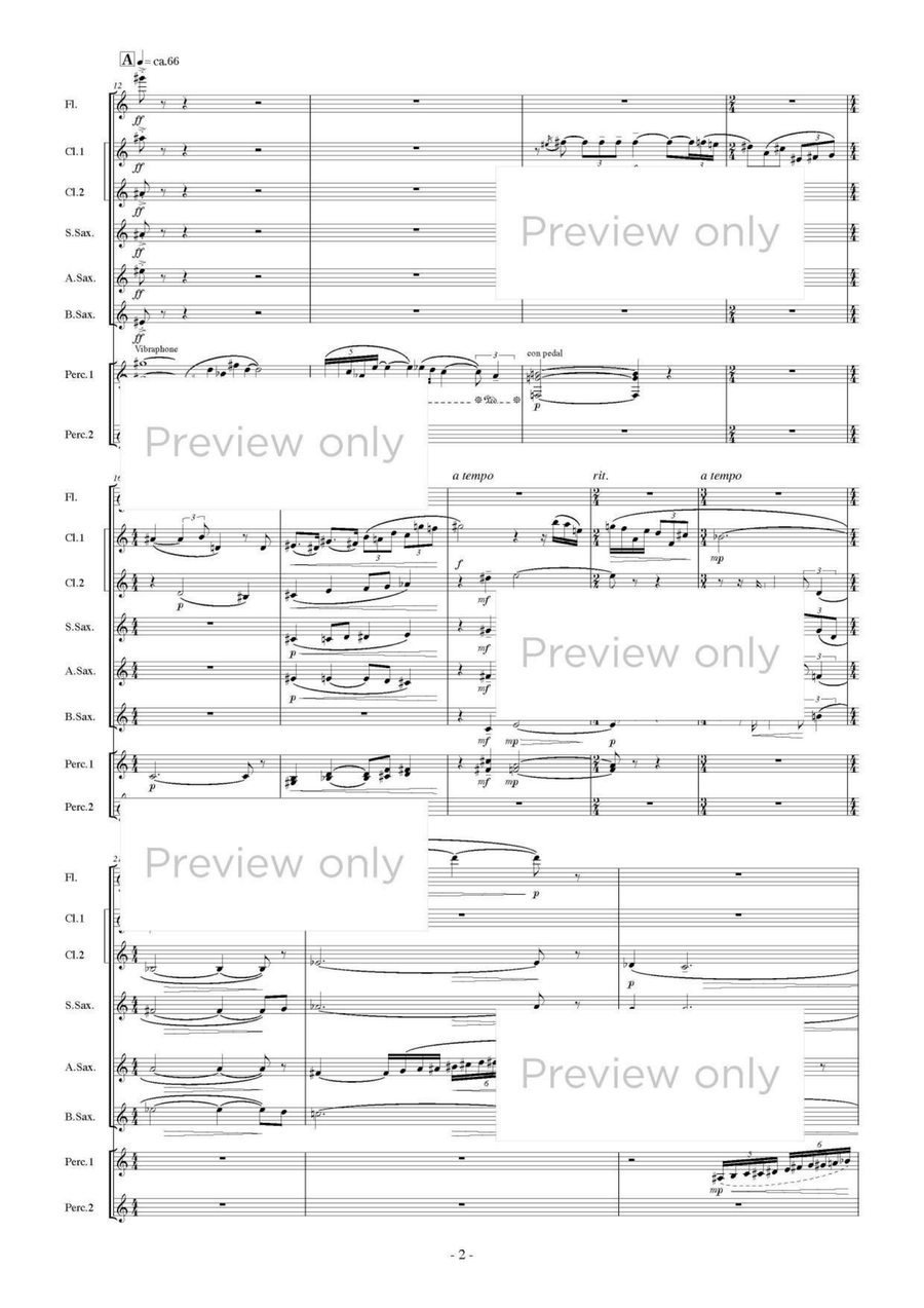 City Girl Sentimentalism - Woodwind & Percussion Octet Chamber Music scores gallery preview page 3