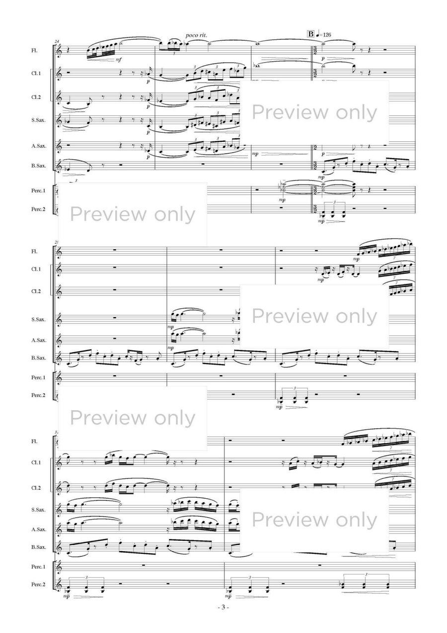 City Girl Sentimentalism - Woodwind & Percussion Octet Chamber Music scores gallery preview page 4